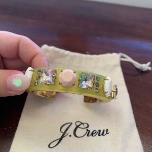 J. Crew green crystal bracelet